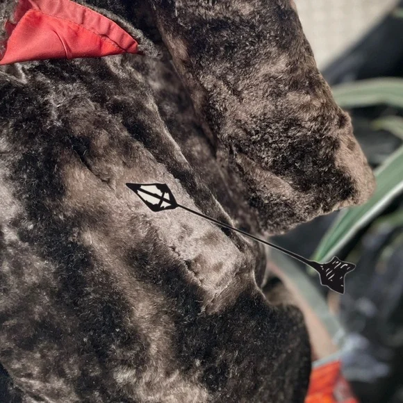 VTG 1960 / 1970 | S | Classic Mod Double-Breasted Faux Fur Glamour Long Coat - Picture 16 of 17